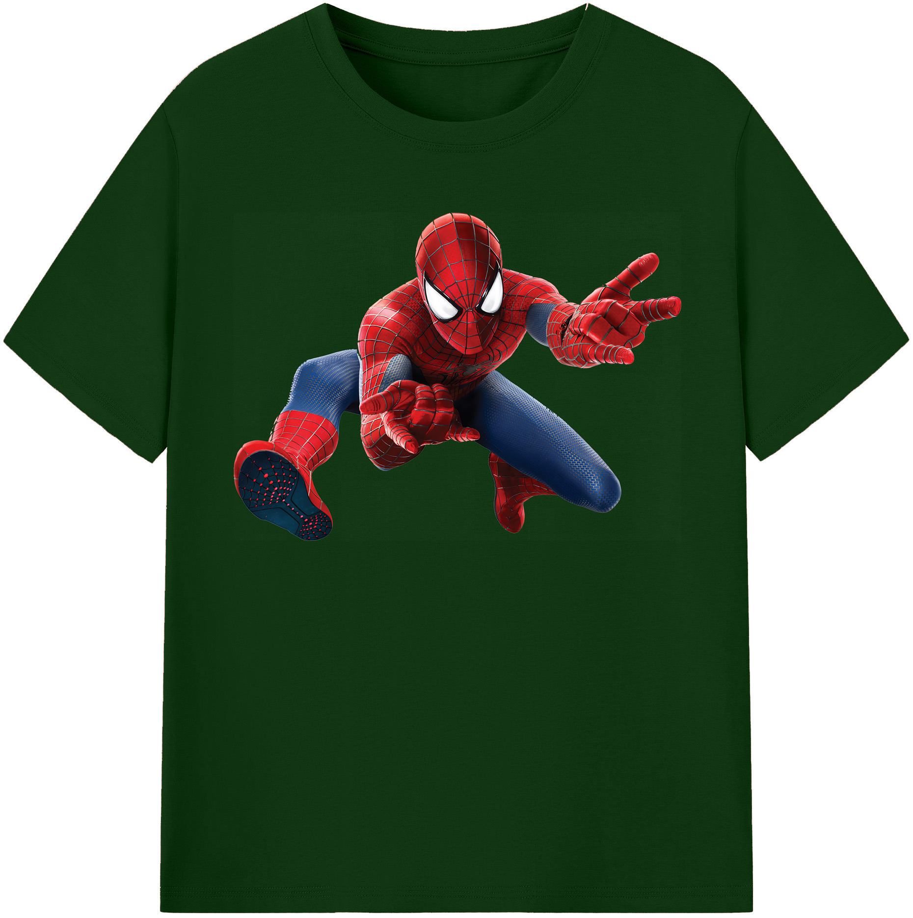 （画像用） Spider Man スパイダーマン 綿100％半袖Tシャツ（フロントプリント）